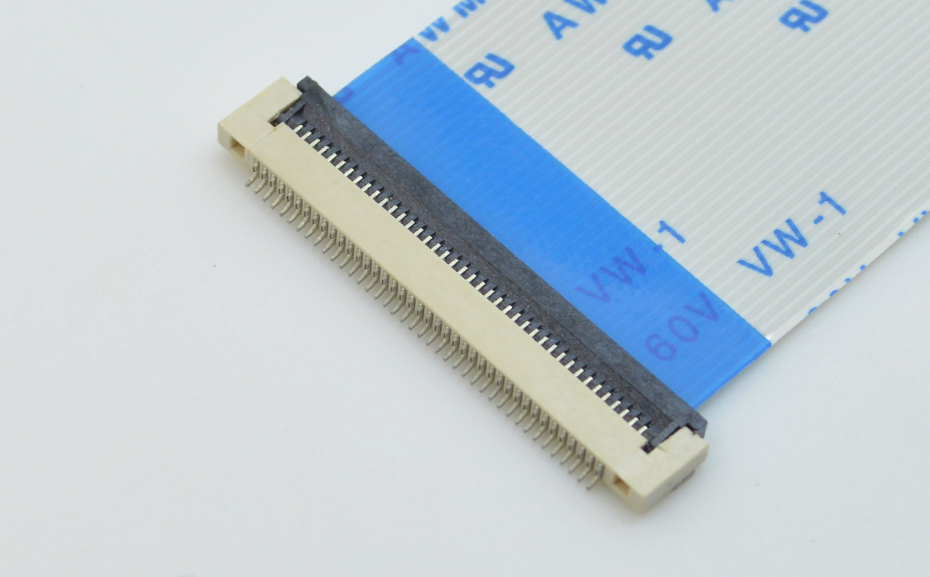 新品FFC/FPC连接器0.5间距H1.5翻盖下接蝴蝶扣下接条形连接器,宏利