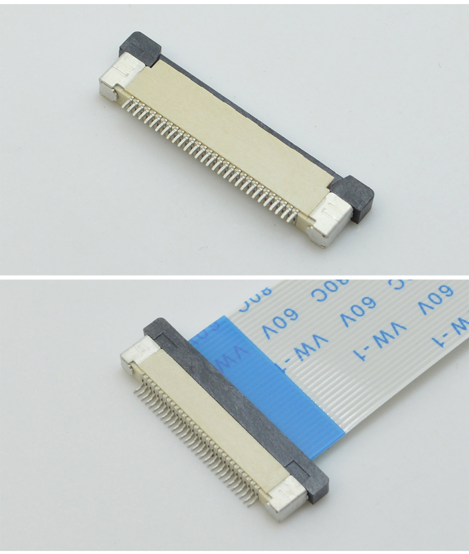 FPC/FFC连接器下接 抽屉式 0.5mm-6/8/10/12/20/30/40-60P,宏利