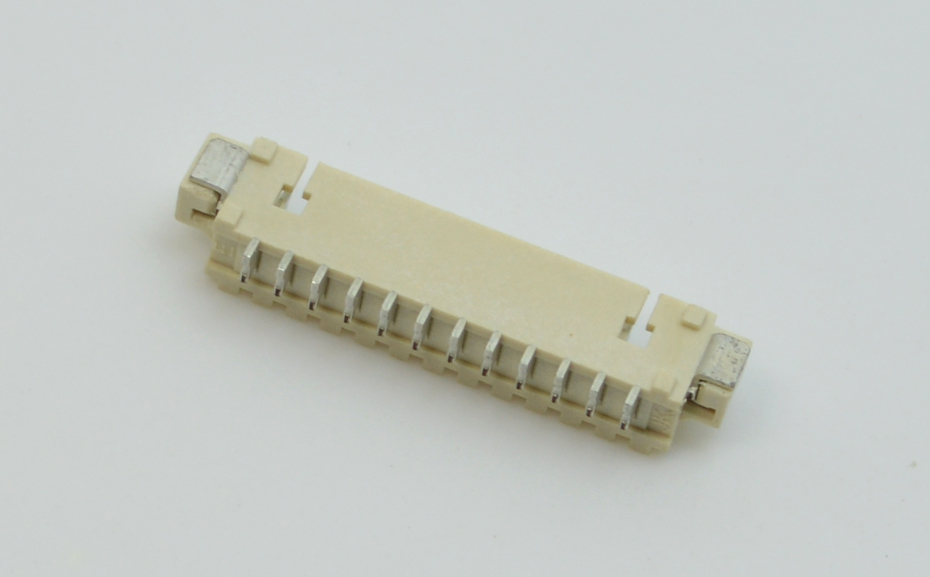FFC/FPC连接器1.27/1.25间距13P卧式高品质接插件FFC1.25mm接插座,宏利