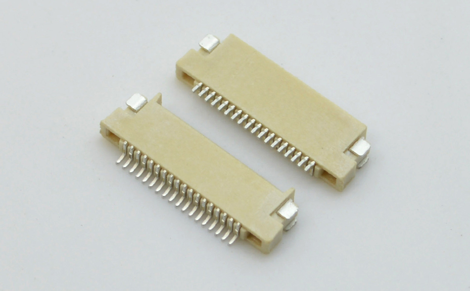 fpc连接器前锁-0.5mm fpc 连接器fpc连接器双面-宏利