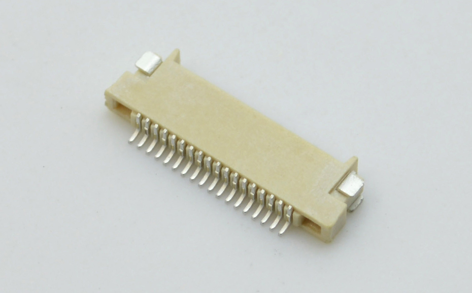fpc连接器前锁-0.5mm fpc 连接器fpc连接器双面-宏利