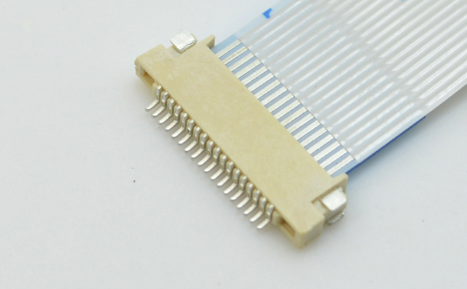 fpc连接器前锁-0.5mm fpc 连接器fpc连接器双面-宏利