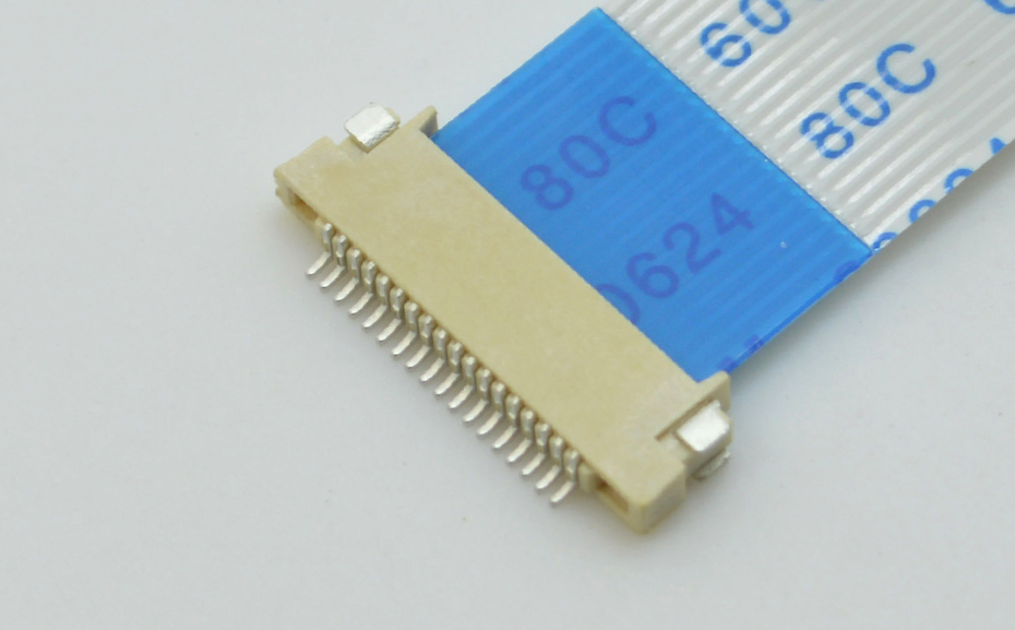fpc连接器前锁-0.5mm fpc 连接器fpc连接器双面-宏利