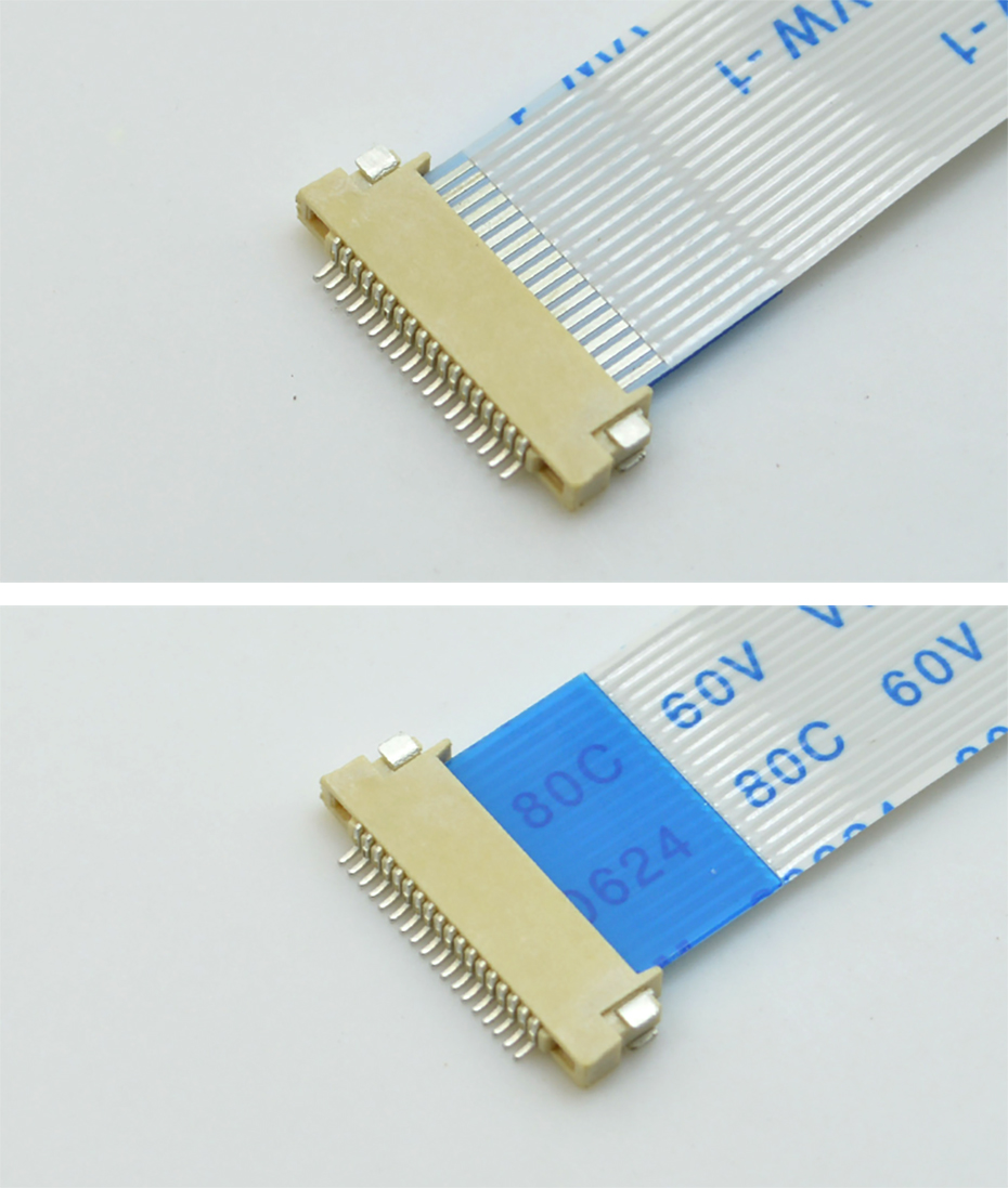 fpc连接器前锁-0.5mm fpc 连接器fpc连接器双面-宏利